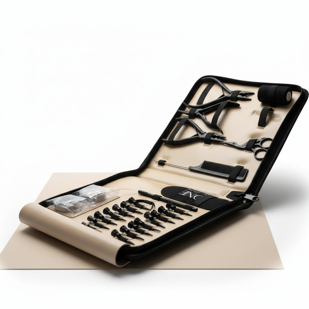 Ensemble d’outils de pose One Luxury Extensions – Méthode Habit (Extensions cousues)